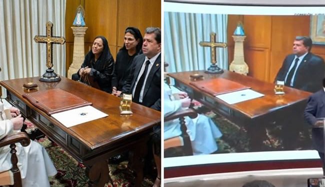 Señalan a Pedro Haces de editar foto con el papa Francisco para aparecer solo