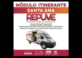 Trasladan módulo itinerante de Repuve a Santa Ana: SSP