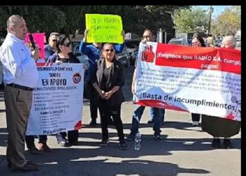 Protestan trabajadores del STIRTT en contra de Radio S.A, la empresa más incumplida en el país con los trabajadores