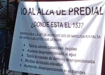 Realizan marchan contra aumento de predial y costo de agua potable en Sonora; impuesto subió 300%