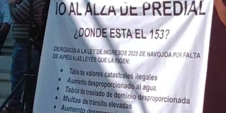 Realizan marchan contra aumento de predial y costo de agua potable en Sonora; impuesto subió 300%