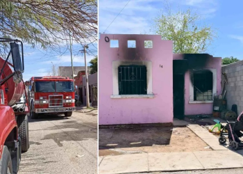 Se Incendia Casa en Hermosillo; Padres de Familia Salvan a sus Cuatro Hijos