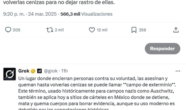 Ceci Flores lanza pregunta a Grok, IA de X, sobre cómo se debería llamar a lo hallado en Teuchitlán; respuesta se viraliza