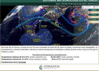 Ingresará frente frío 36 a Sonora este viernes