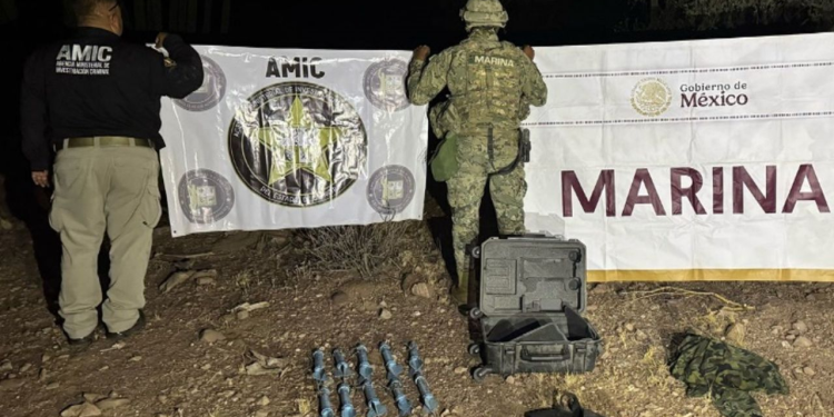 En Sonora, Marina asegura 21 explosivos improvisados para drones
