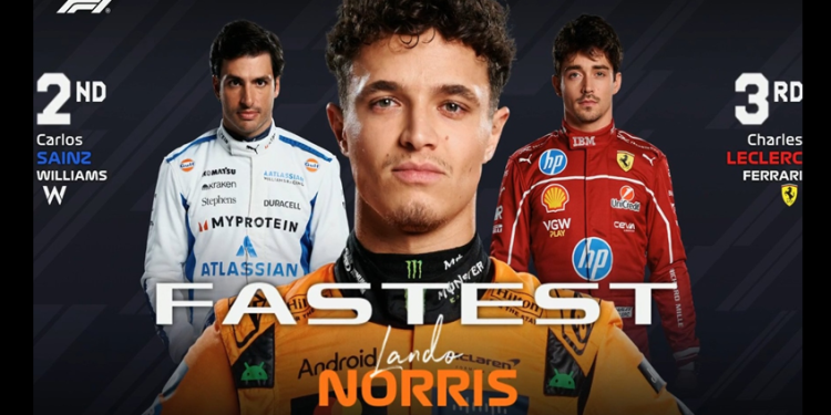 Reinicia F1 con Lando Norris (McLaren) como el más rápido en entrenamientos