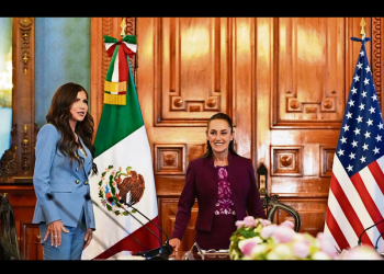 Kristi Noem entrega a Sheinbaum demandas de Trump sobre seguridad; pide más cooperación en la frontera sur de México