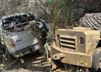 Emboscada deja tres marinos heridos y un ‘monstruo’ incautado en Caborca