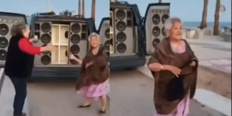 Abuelita de Sonora festeja sus 83 años bailando en el Malecón de Huatabampito