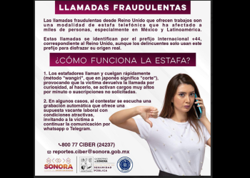 Alerta Gobierno de Sonora por llamadas telefónicas fraudulentas
