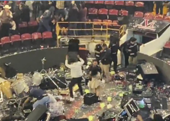 Causan destrozos en palenque de Texcoco durante concierto de Luis R Conriquez