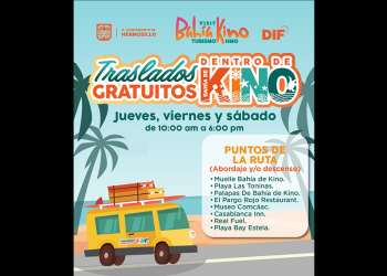 Ayuntamiento de Hermosillo trasladará gratis a hermosillenses a Bahía de Kino