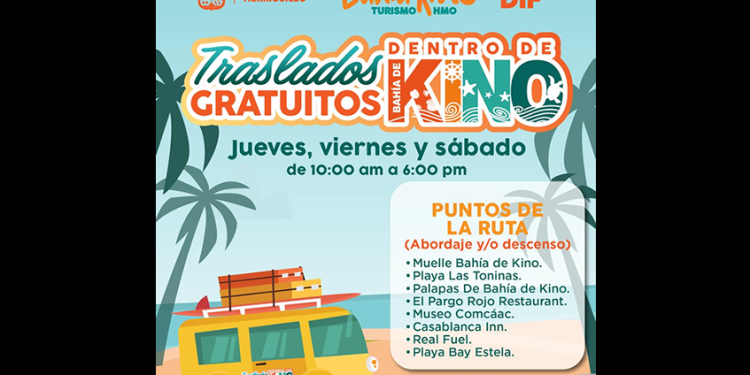 Ayuntamiento de Hermosillo trasladará gratis a hermosillenses a Bahía de Kino