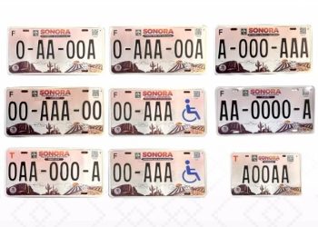 Presentan diseño de nuevas placas en Sonora