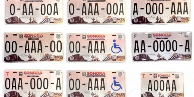 Presentan diseño de nuevas placas en Sonora