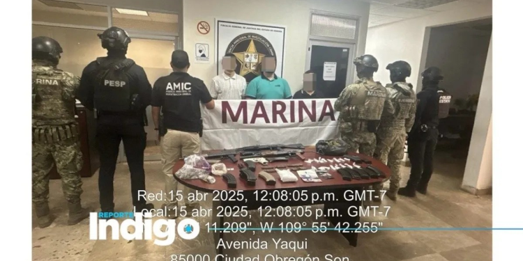 Marina lidera aseguramiento de arsenal y materiales ilegales en Sonora