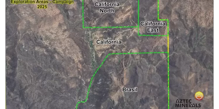 Aztec Minerals anuncia programa de exploración 2025 en el proyecto de oro-cobre Cervantes, Sonora, México