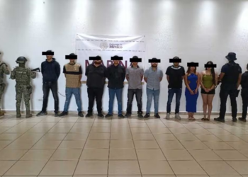 Marina detiene a 9 personas, relacionadas con “Los Salazar” en Sonora; aseguran armas y drogas