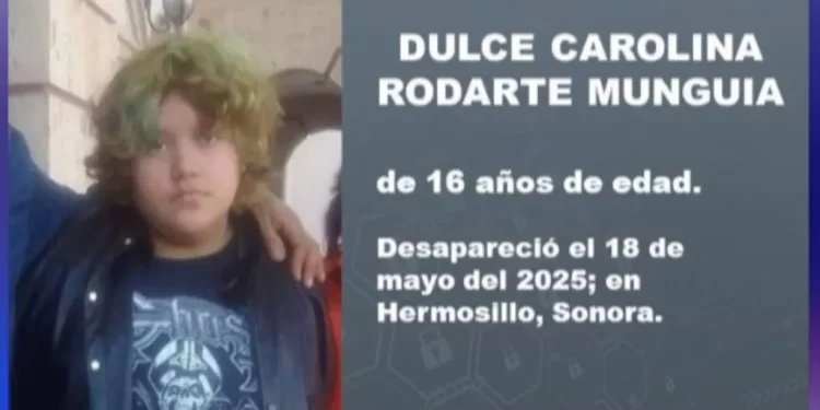 Activan Alerta Amber por Desaparición de Dulce Carolina Rodarte de 16 Años en Hermosillo