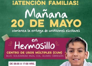 Este es el Calendario de Entrega de Uniformes Escolares Gratuitos en Sonora