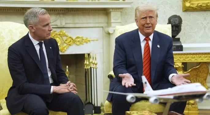 “Canadá no está en venta”, dice Carney a Trump y este responde: “Nunca digas nunca”