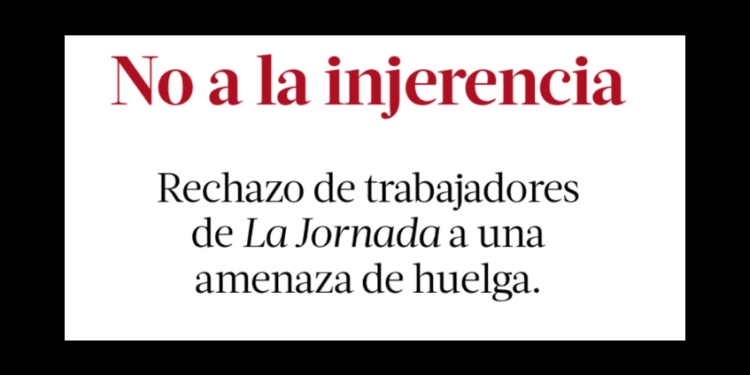 Mensaje de trabajadores de La Jornada a sus lectoras y lectores