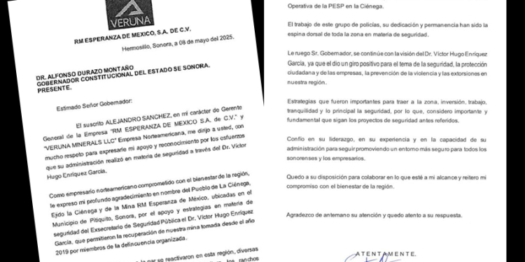 Empresario reconoce labor del ex Secretario de SP Víctor Hugo Enríquez García en carta enviada a Durazo
