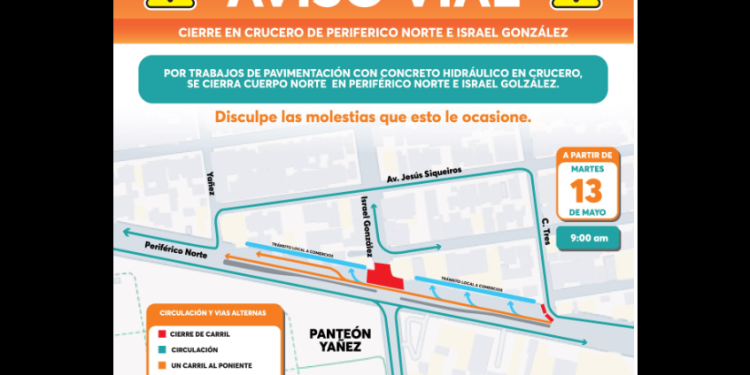 Iniciará Ayuntamiento de Hermosillo rehabilitación de crucero de Periférico Norte e Israel González