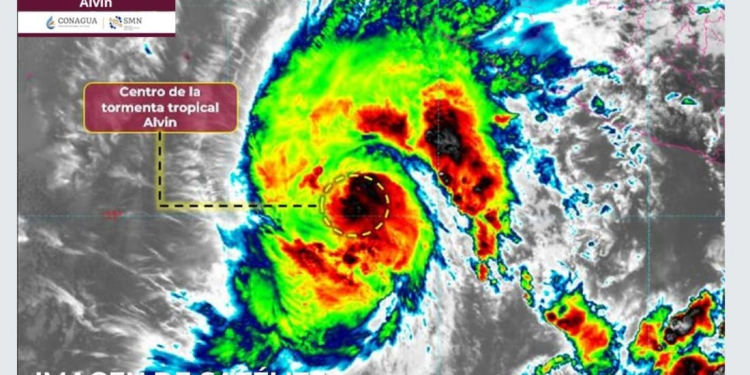 Tormenta tropical “Alvin” se intensifica; estos son los estados afectados en su trayectoria