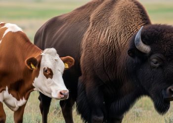 El curioso híbrido entre vaca y bisonte: descubre el nombre de esta sorprendente cruza