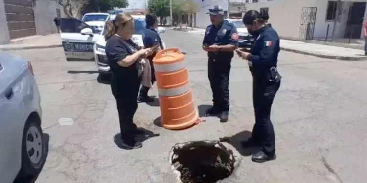 Persona Invidente Cae en Alcantarilla de Drenaje en Hermosillo