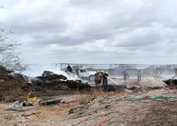Bomberos de Hermosillo Sofocan Incendio en Rancho al Norte de Hermosillo