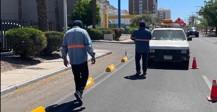 Instala Gobierno de Hermosillo conficibis en tramos del bulevar Río Sonora