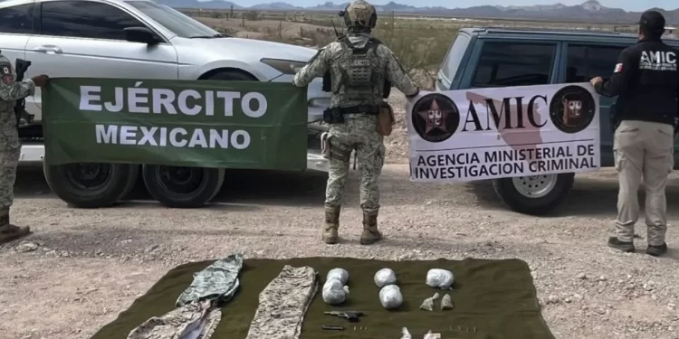 Golpe al crimen organizado: AMIC y Defensa aseguran vehículos, armas y droga en Sonora