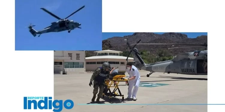 Marina realiza evacuación Medica a 45 millas náuticas de Guaymas