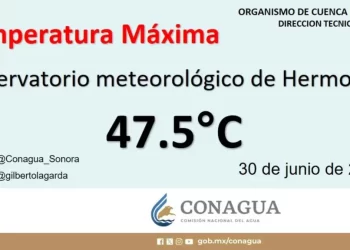 Hoy 30 de Junio Hermosillo Registró 47.5ºC de Temperatura Máxima: Conagua