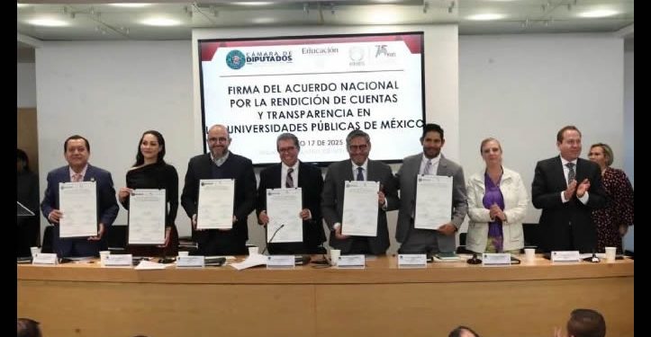 Universidades públicas firman acuerdo nacional para rendición de cuentas y transparencia
