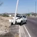 Conductor Resulta Lesionado Tras Impactar Vehículo con Poste de Electricidad en Hermosillo