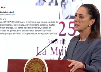 Sheinbaum critica sanción a Karla Estrella por publicación en X: “Es un exceso, el poder es humildad”
