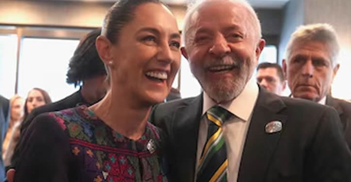 Claudia Sheinbaum y Lula Da Silva conversan sobre ampliación de acuerdo comercial entre México y Brasil