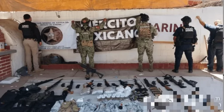 Detienen a 16 personas en Sonora; aseguran autos, armas y droga