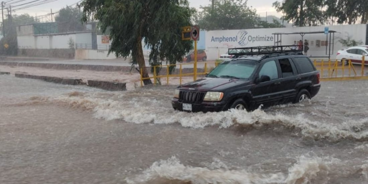 Rescatan a familia atrapada por crecida de arroyo en Nogales, Sonora; activan alerta por lluvias intensas