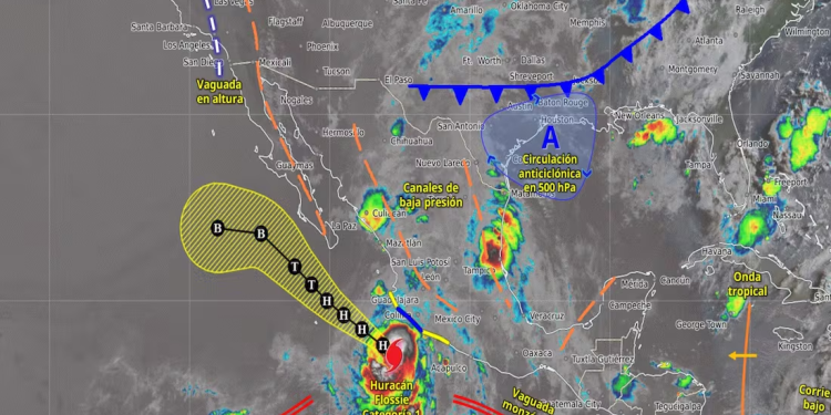 Huracán Flossie se fortalece a categoría 2 frente a la costa del Pacífico; sigue aquí su trayectoria