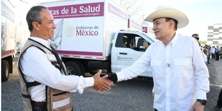Durazo y Sheinbaum garantizan abasto de medicamentos con arranque del programa “Rutas de la Salud”