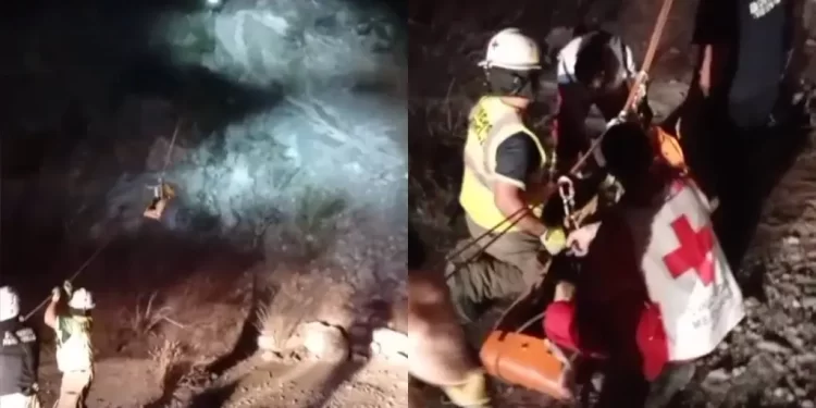 Mujer Resultó Lesionada al Caer del Cerro de la Antigua Cementera en Hermosillo