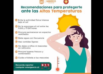 Emite Ayuntamiento de Hermosillo recomendaciones ante altas temperaturas