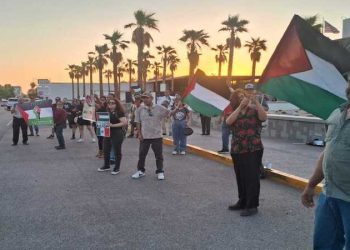 Sonora con Palestina. Cacerolazo frente al consulado de EEUU en Hermosillo