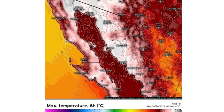 Gobierno de Sonora alerta por pronóstico de temperaturas de hasta 45°C a la sombra; sensación térmica podría ser superior