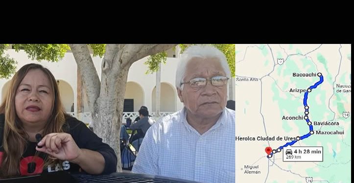 30 de agosto, caravana Bacoahui-Hermosillo en rechazo a la construcción de presas en el Río Sonora