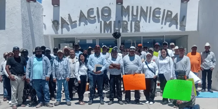 Protestan en Ímuris para exigir 2% de salarios